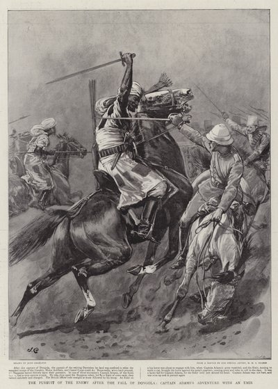De Achtervolging van de Vijand na de Val van Dongola, Avontuur van Kapitein Adams met een Emir door John Charlton